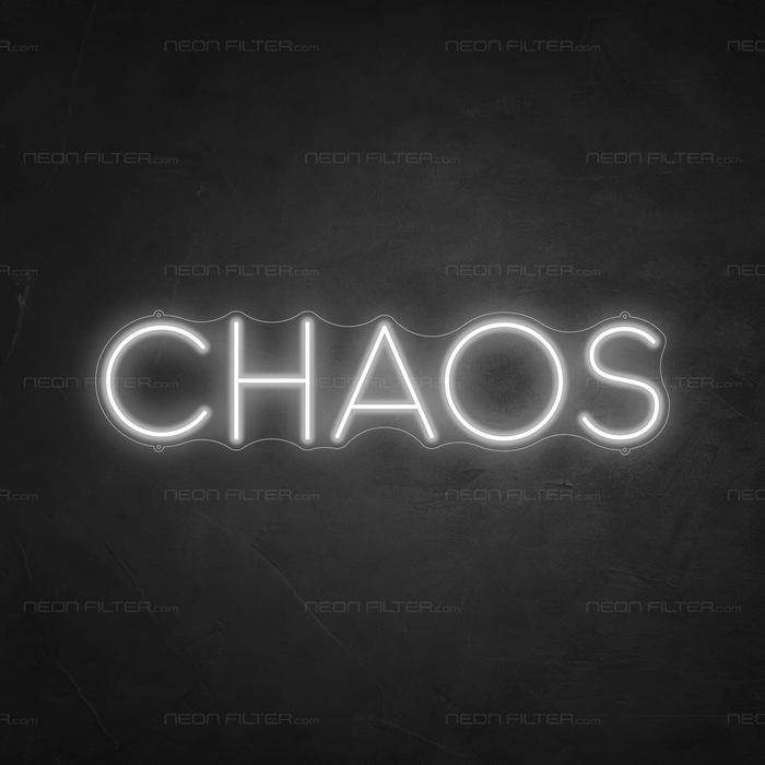 Chaos Neon Sign in Snow White