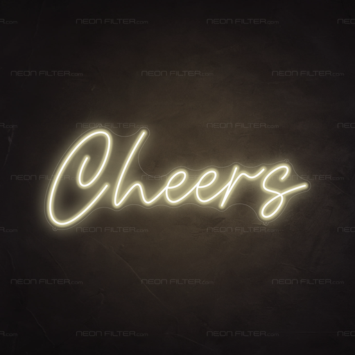 Cheers Neon Sign in Cosy Warm White