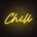 Chill Neon Sign in Paradise Yellow