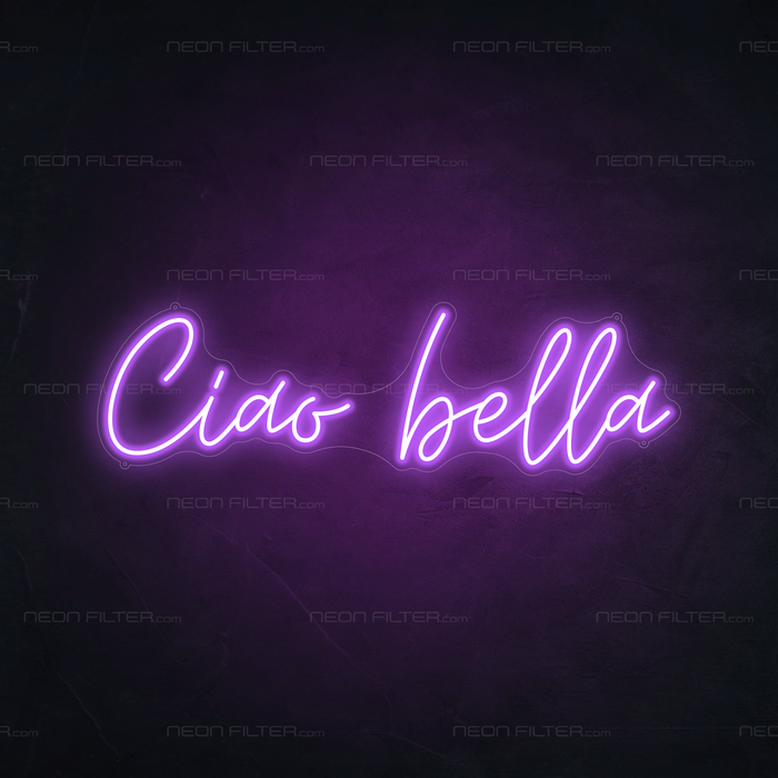 Ciao Bella Neon Light in Hopeless Romantic Purple