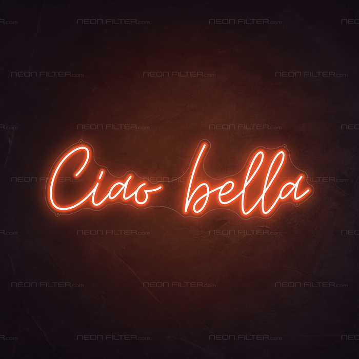 Ciao Bella Neon Light in Sunset Orange