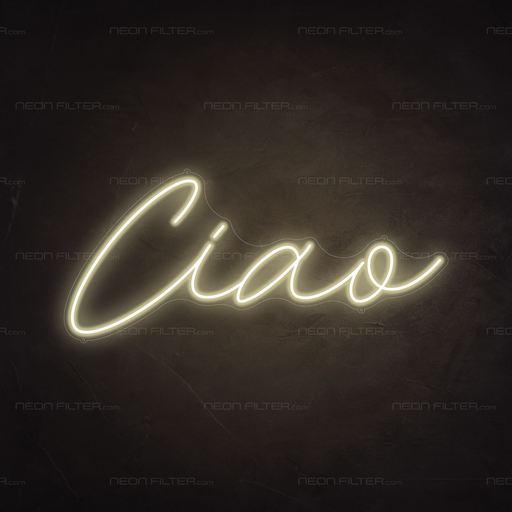 Ciao Neon Sign in Cosy Warm White