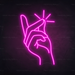 Clicking Finger Neon Sign in Love Potion Pink