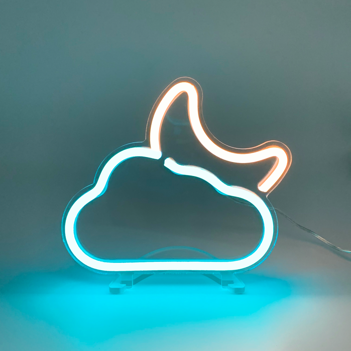 Mini Cloud & Moon Neon Sign