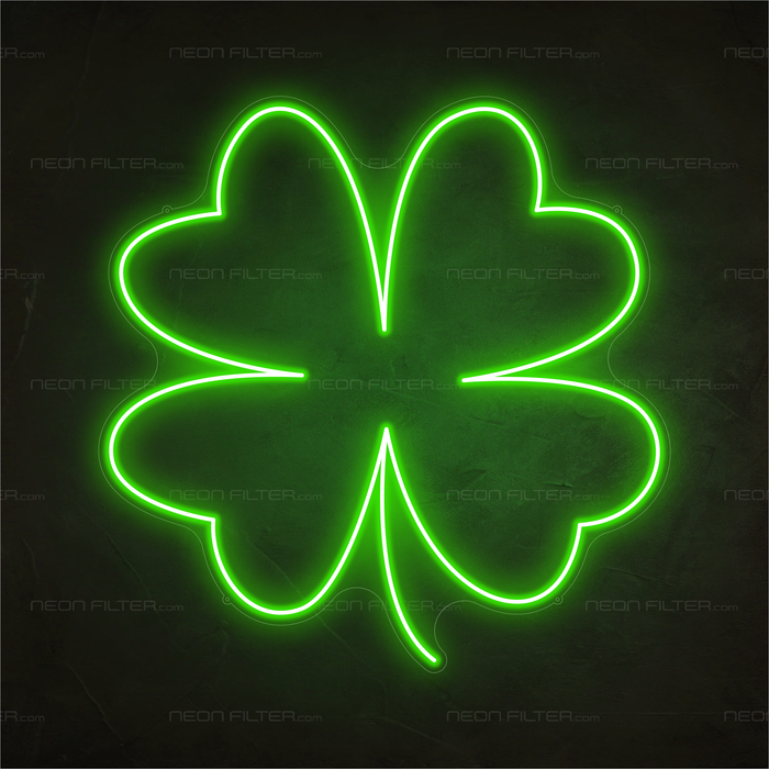 Green Clover Neon Sign