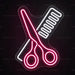 Comb and Scissors Neon Sign for BeautySalon Decor - Neon Filter