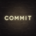 Commit Neon Sign in Cosy Warm White