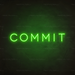 Commit Neon Sign in Glow Up Green