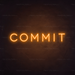 Commit Neon Sign in Hey Pumpkin Orange