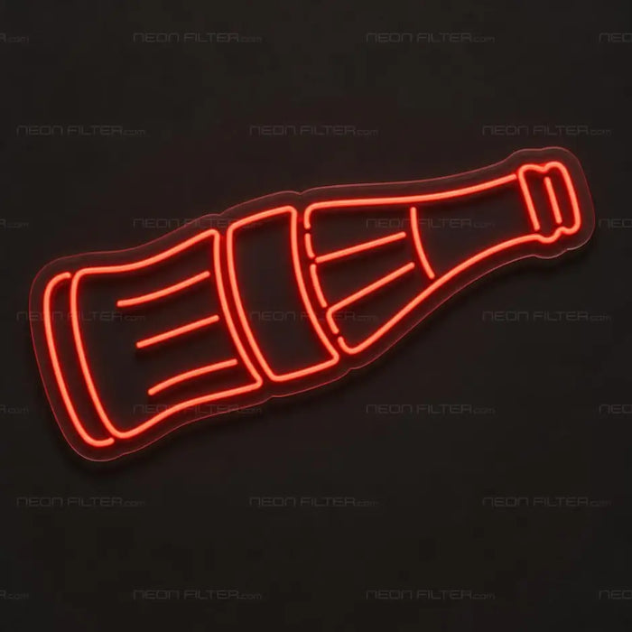 Contour Bottle Neon Sign for ManCave Decor - Neon Filter