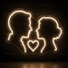 Couple Silhouette Neon Sign for Wedding Decor - Neon Filter