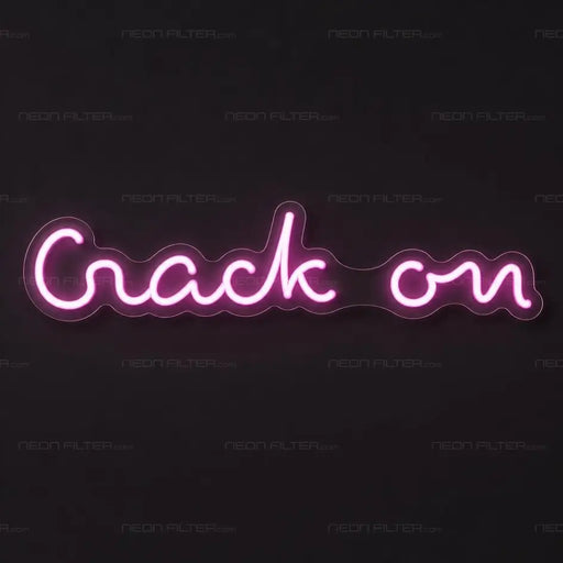 Crack On Neon Sign - AI Enabled