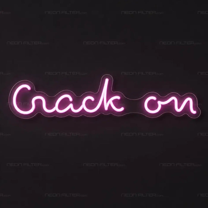 Crack On Neon Sign - AI Enabled
