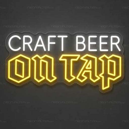 Craft Beer On Tap Neon Sign for BarPub Decor - Neon Filter