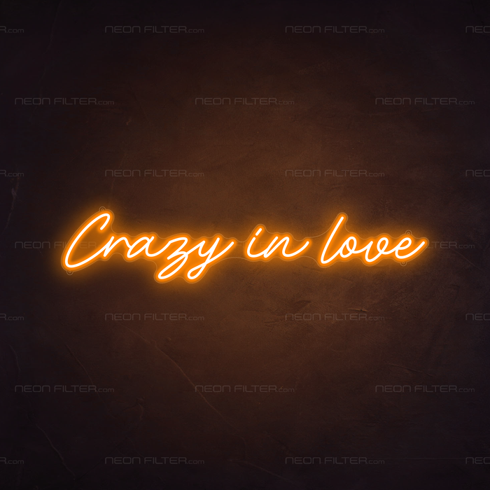 Crazy In Love Neon Light in Hey Pumpkin Orange