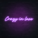 Crazy In Love Neon Light in Hopeless Romantic Purple