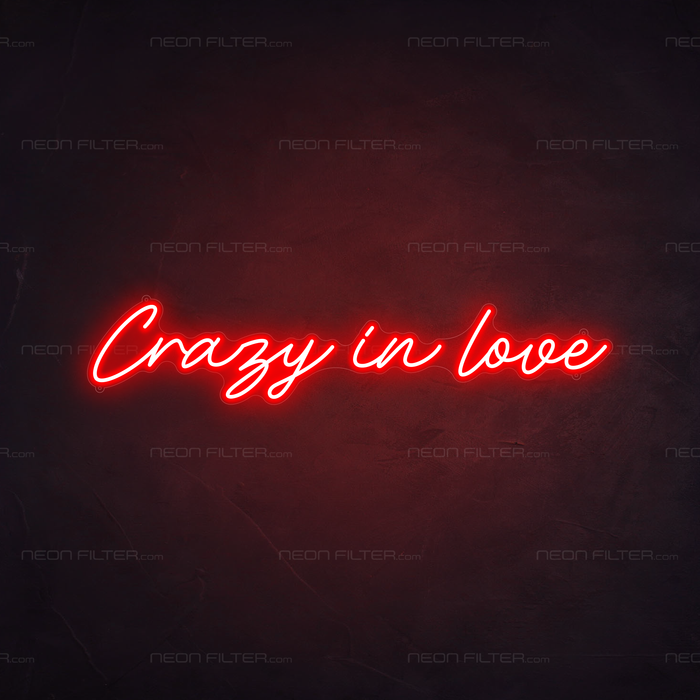 Crazy In Love Neon Light in Hot Mama Red