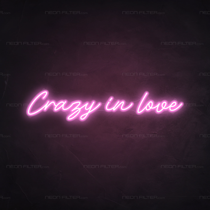 Crazy In Love Neon Light in Pastel Pink