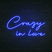 Crazy In Love Neon Sign in Santorini Blue