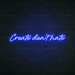 Create Don't Hate Neon Sign in Santorini Blue