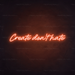 Create Don't Hate Neon Sign in Sunset Orange