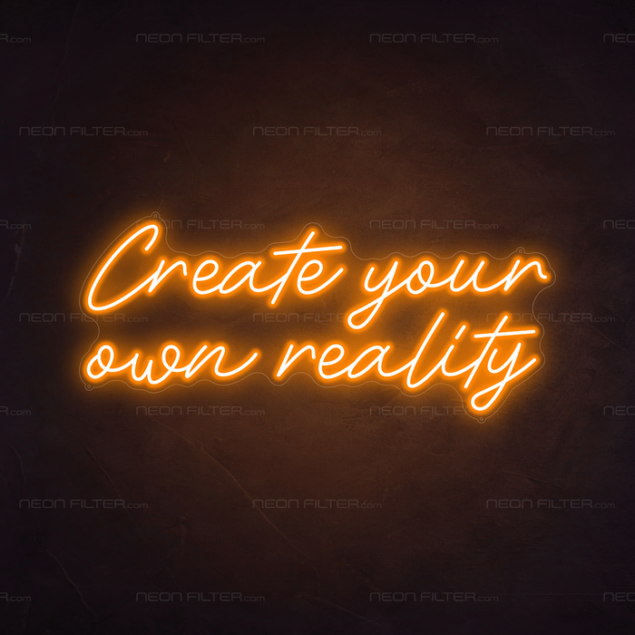 Create Your Own Reality Neon Sign in Hey Pumpkin Orange