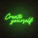 Create Yourself Neon Sign in Glow Up Green