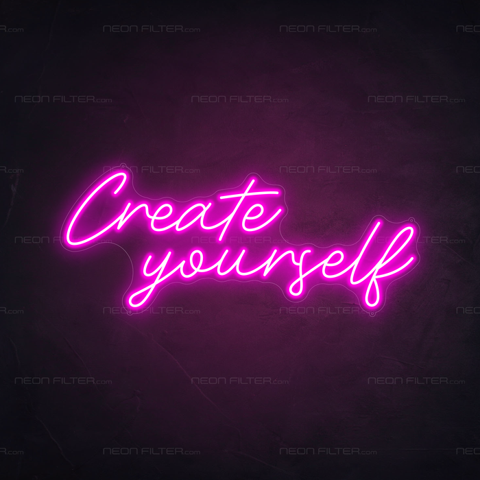 Create Yourself Neon Sign in Love Potion Pink