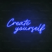 Create Yourself Neon Sign in Santorini Blue