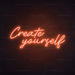 Create Yourself Neon Sign in Sunset Orange