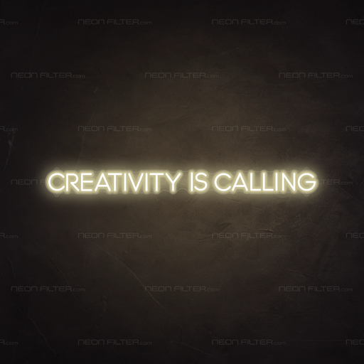 Creativity Is Calling Neon Sign in Cosy Warm White