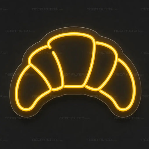 Croissant Neon Sign for FoodandDrinks Decor - Neon Filter