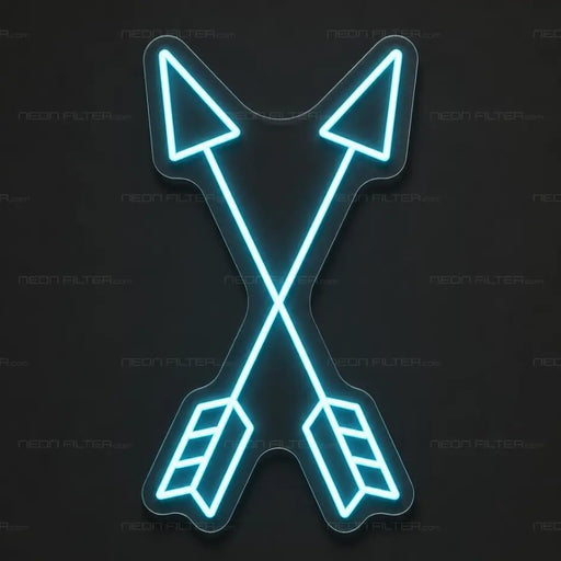 Crossed Arrows Neon Sign - AI Enabled