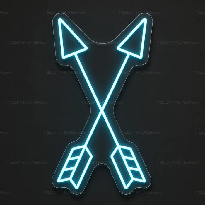 Crossed Arrows Neon Sign - AI Enabled