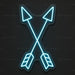 Crossed Arrows Neon Sign - AI Enabled
