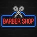 Crossed Tools Barber Shop Neon Sign for BarberShop Decor - Neon Filter