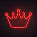 Crown Neon Sign in Hot Mama Red