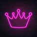 Crown Neon Sign in Love Potion Pink