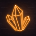 Crystals Neon Sign in Hey Pumpkin Orange