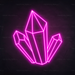 Crystals Neon Sign in Love Potion Pink