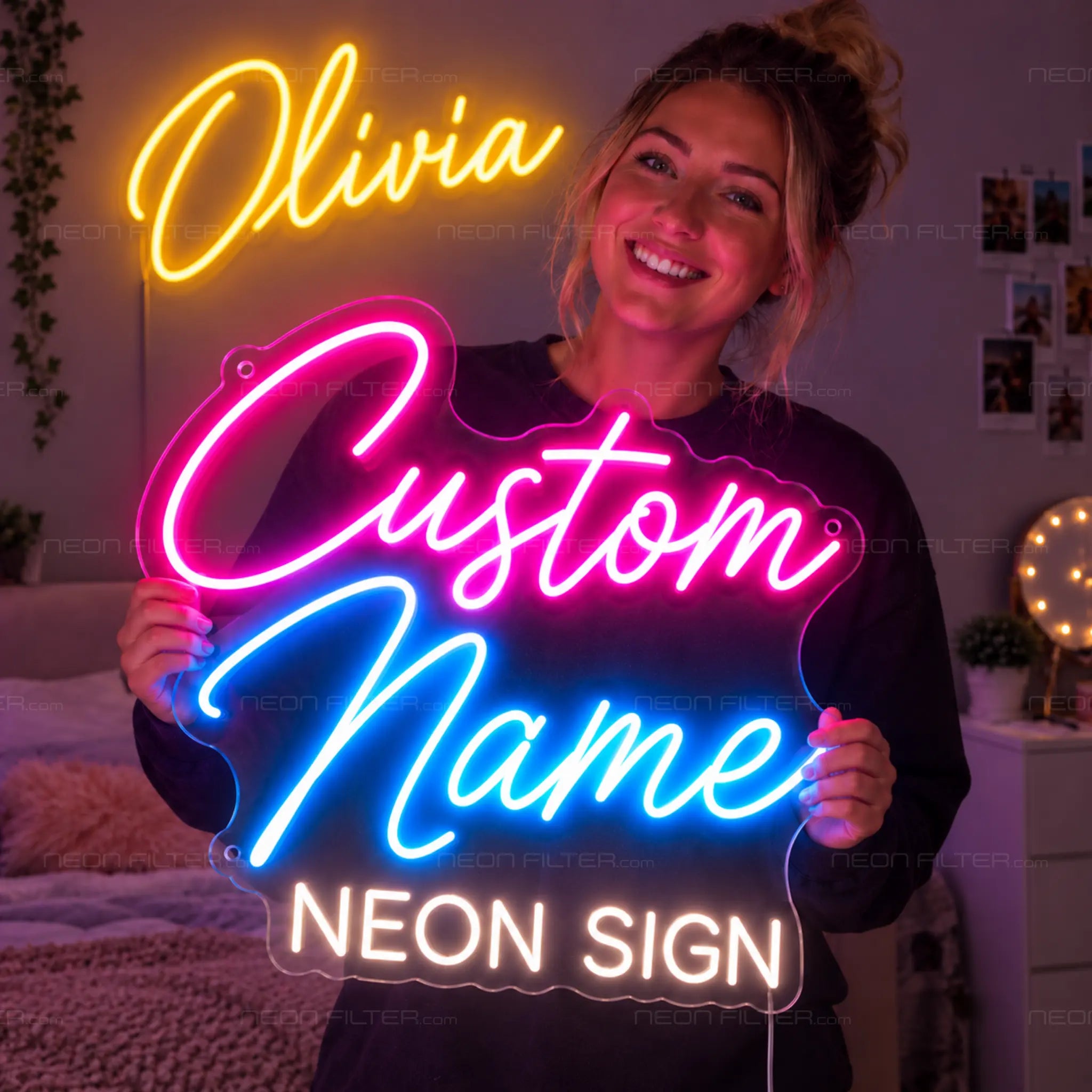 Custom Name Neon Sign for Customiser Decor - Neon Filter