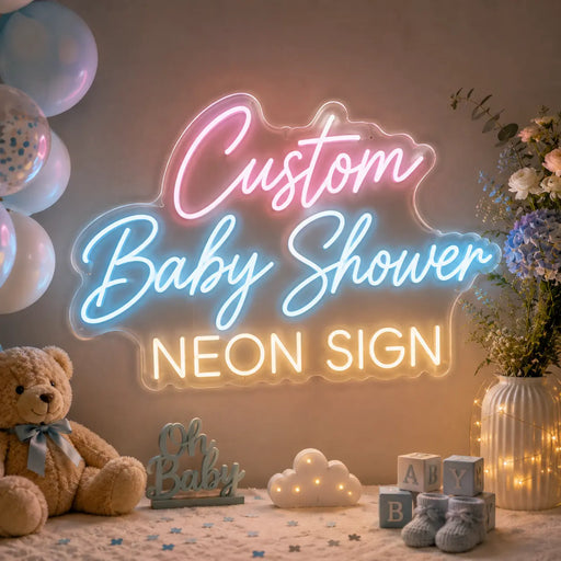 Custom Baby Shower Neon Sign for Customiser Decor - Neon Filter