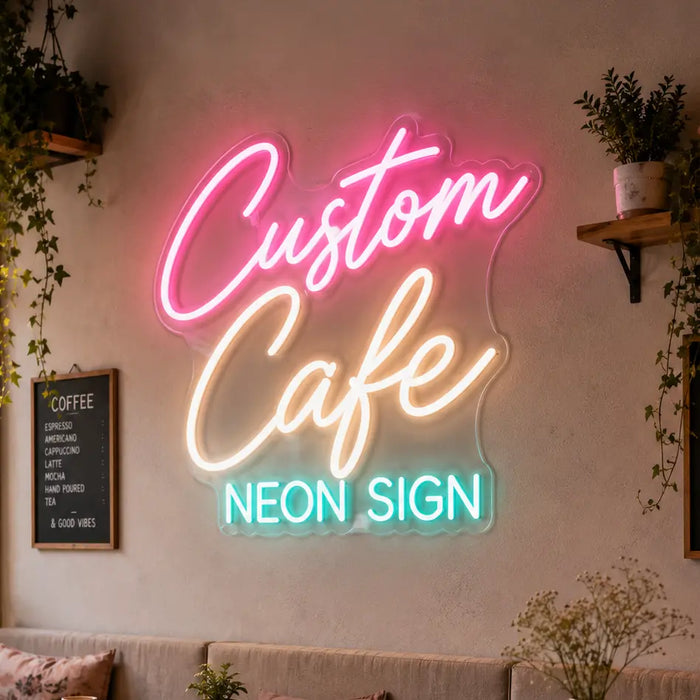 Custom Cafe Neon Sign for Customiser Decor - Neon Filter