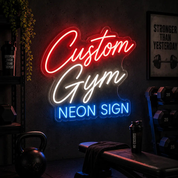 Custom Gym Neon Sign for Customiser Decor - Neon Filter