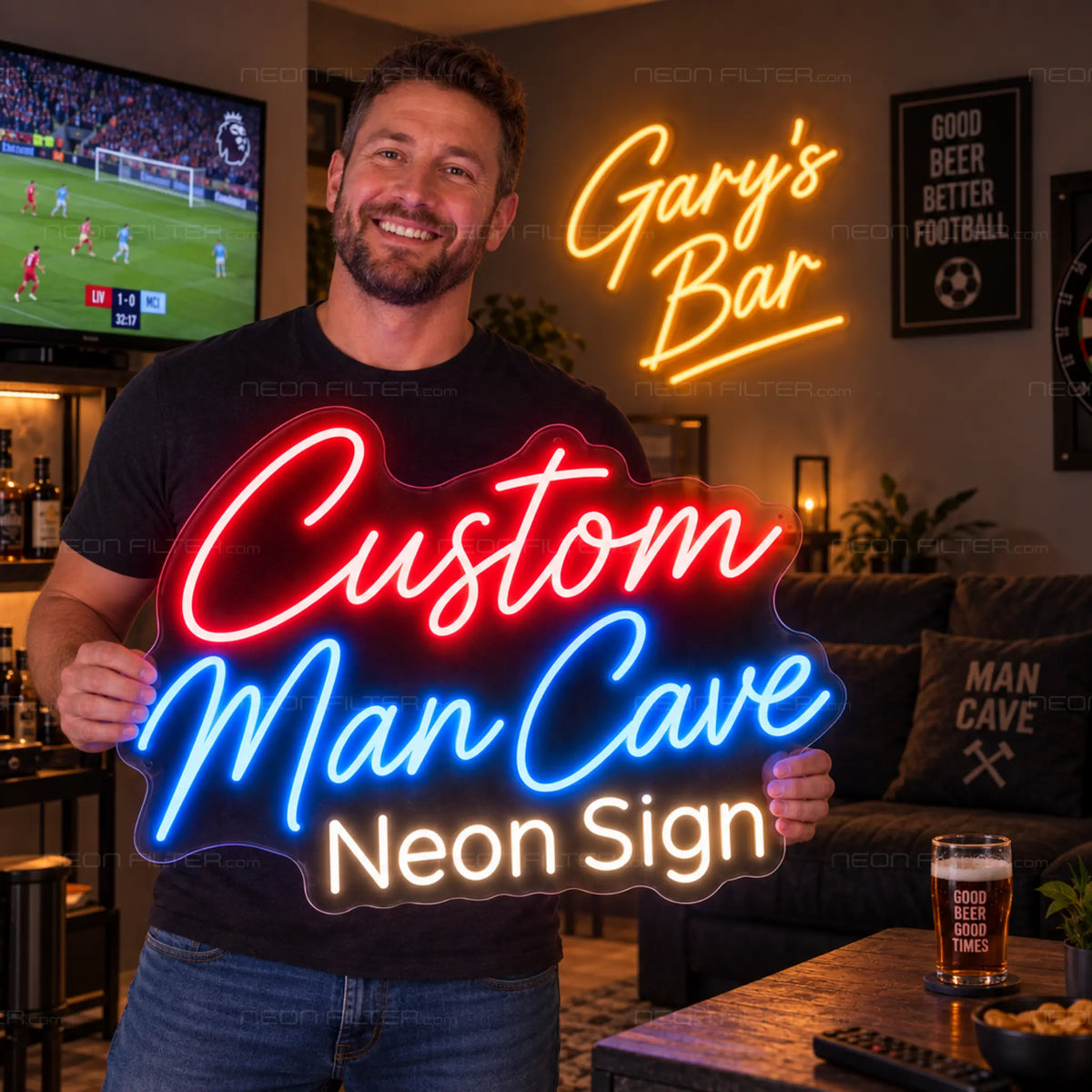 Custom Man Cave Neon Sign — Neon Filter