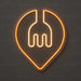 Cutlery Location Pin Neon Sign for FoodandDrinks Decor - Neon Filter