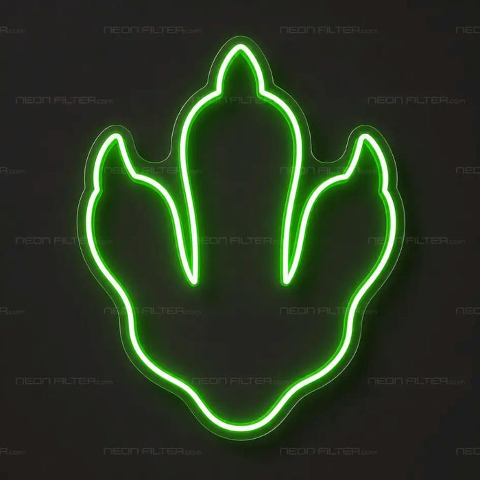 Dinosaur Footprint Neon Sign - AI Enabled