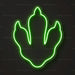Dinosaur Footprint Neon Sign - AI Enabled