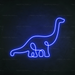 Diplodocus Dinosaur Neon Sign in Santorini Blue