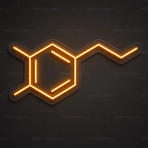 Dopamine Molecule Neon Sign